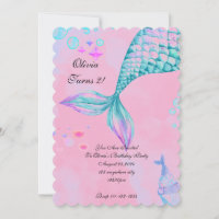 Mermaid Birthday Invitation