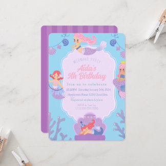 Mermaid Birthday Invitation