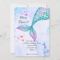 Mermaid Birthday Invitation
