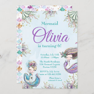 Mermaid Birthday invitation