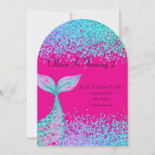 Mermaid birthday invitation for girls