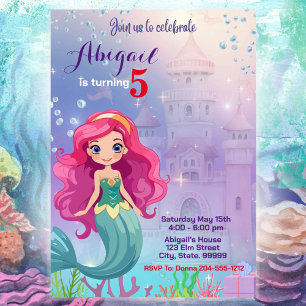 Mermaid Birthday Invitation for Kids