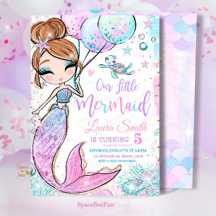 Mermaid Birthday Invitation Mermaid Party invite