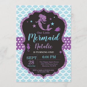 Mermaid Birthday Invitation Under the Sea Party
