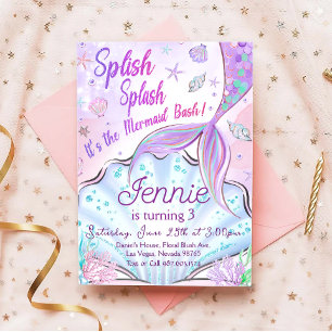 Mermaid Birthday Invitation Under The Sea Party 