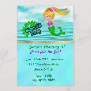 Mermaid Birthday Invite