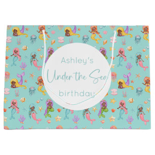 Mermaid Birthday Large Gift Bag