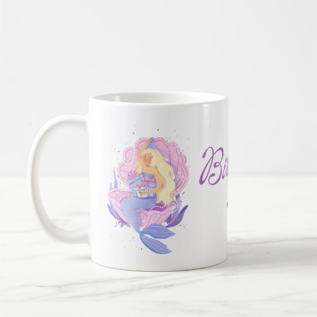 Mermaid Birthday Mug (Left)