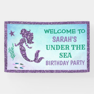 Mermaid Birthday Party Banner