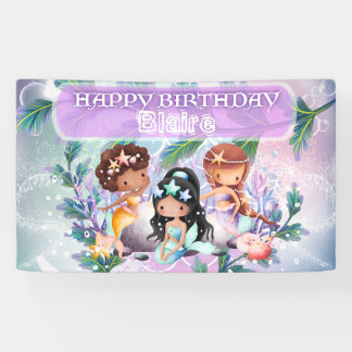 Mermaid Birthday Party Banner 