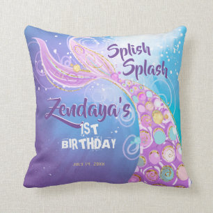 Mermaid Birthday Party Cushion