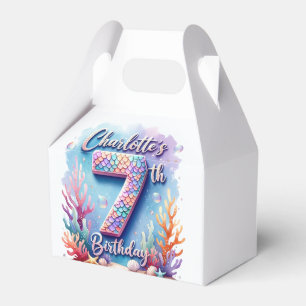 Mermaid Birthday Party Custom Name & Age Charlotte Favour Box