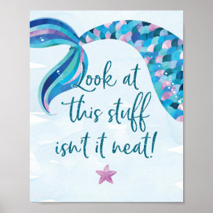 Mermaid Birthday Party Decorations Sign