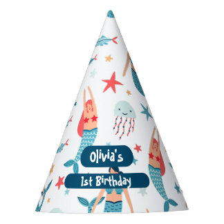 Mermaid birthday party hat