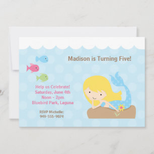 Mermaid Birthday Party Invitation