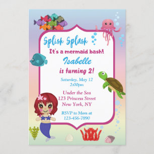 Mermaid Birthday Party Invitation