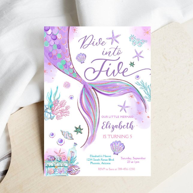 Mermaid Birthday Party Invitation (Creator Uploaded)