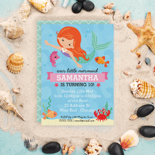Mermaid Birthday Party Invitation