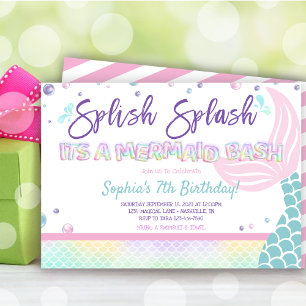 Mermaid Birthday Party Invitation