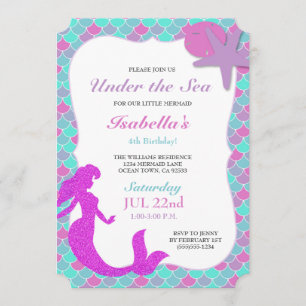 Mermaid Birthday Party Invitation