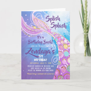Mermaid Birthday Party Invitation