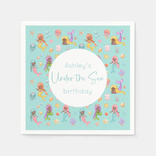 Mermaid Birthday Party Napkin