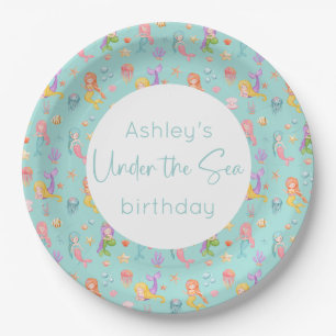 Mermaid Birthday Party Paper Plate