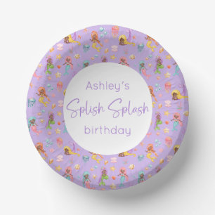 Mermaid Birthday Party Paper Plate