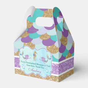 Mermaid Birthday Party Personalised Favour Box