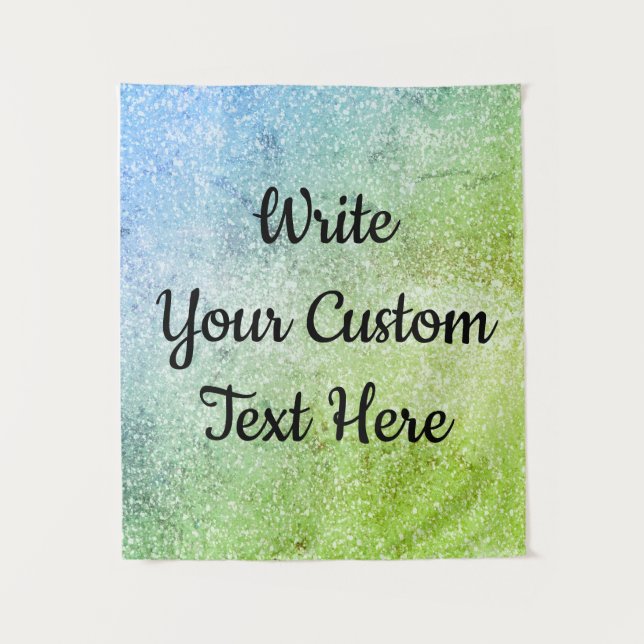 Mermaid Birthday Party Photo Booth Backdrop Green Tapestry (Front)