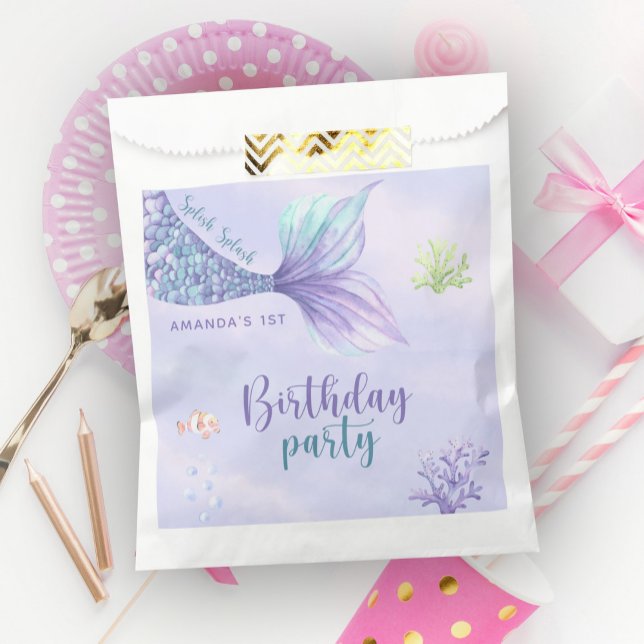 Mermaid Birthday Party Under The Sea Mermaid Favour Bag (Creator Uploaded)