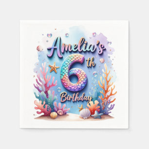 Mermaid Birthday Party – Under the Sea Party  Napkin