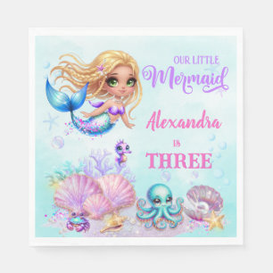 Mermaid Birthday Party - Under the Sea Splish Spla Napkin
