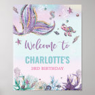 Mermaid Birthday Party Under the Sea Welcome Sign