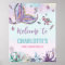 Mermaid Birthday Party Under the Sea Welcome Sign