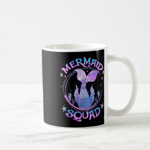 Mermaid Birthday Squad Party Girls Women Mermaid  Coffee Mug