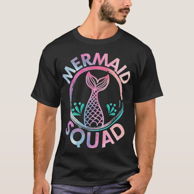Mermaid Birthday Squad Party T  Gift T best friend T-Shirt (Front)
