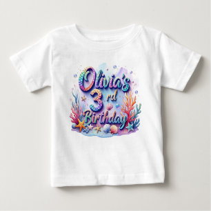 Mermaid Birthday T-Shirt – Personalized Name & Age