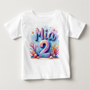 Mermaid Birthday T-Shirt – Personalized Name & Age