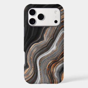 Mermaid Black Gold Trend Elegant Marble Agate