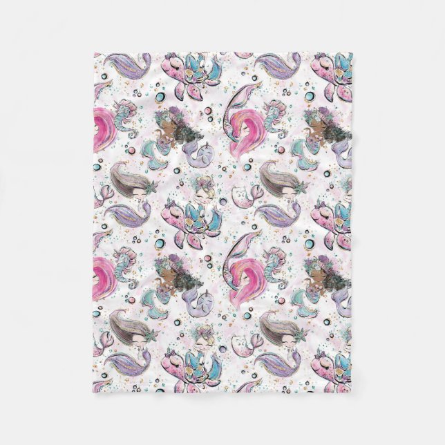 Mermaid blanket Ocean theme  (Front)