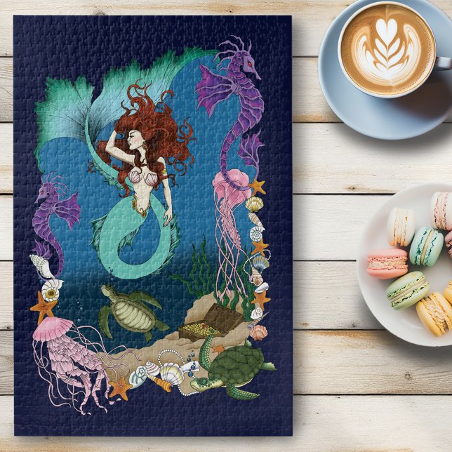 Mermaid Blue Fantasy Friends  Jigsaw Puzzle (Creator Uploaded)