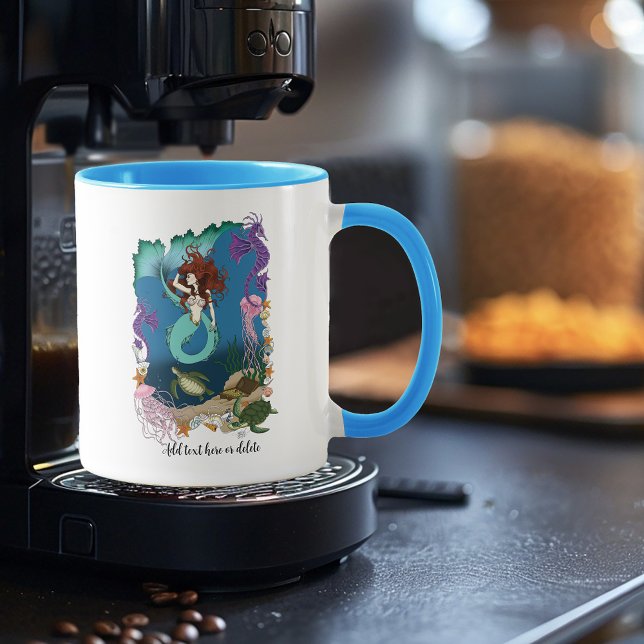 Mermaid Blue Fantasy Friends  Mug (Creator Uploaded)