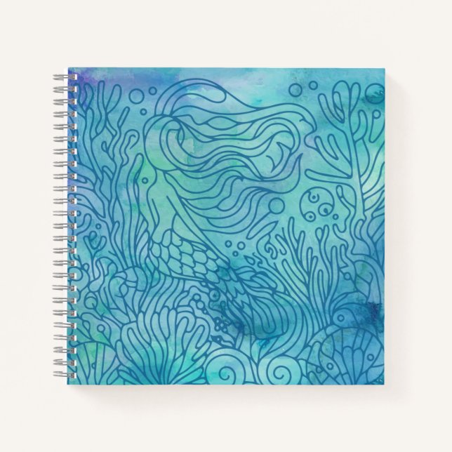 Mermaid - Blue Notebook (Front)