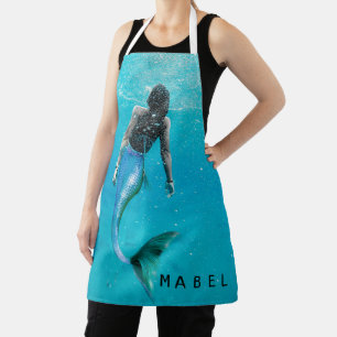 Mermaid Blue Ocean Sea Apron