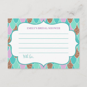 Mermaid Bridal Shower Date Night Card