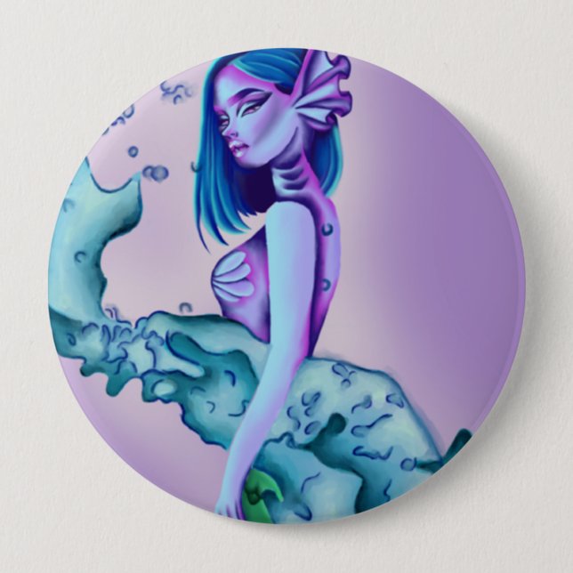 Mermaid button  (Front)