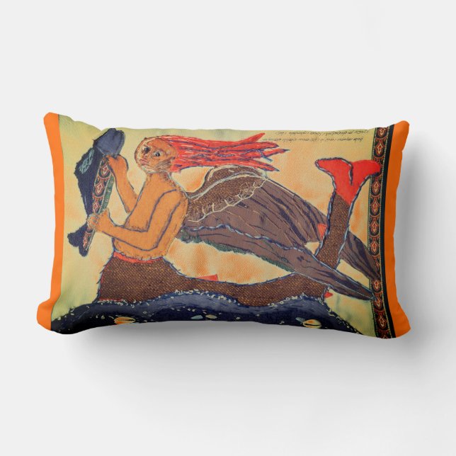 Mermaid by Alexandra Cook Lumbar Cushion (Front)