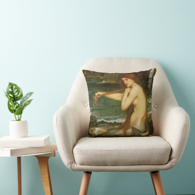 Mermaid by John William Waterhouse Cushion (Chair)