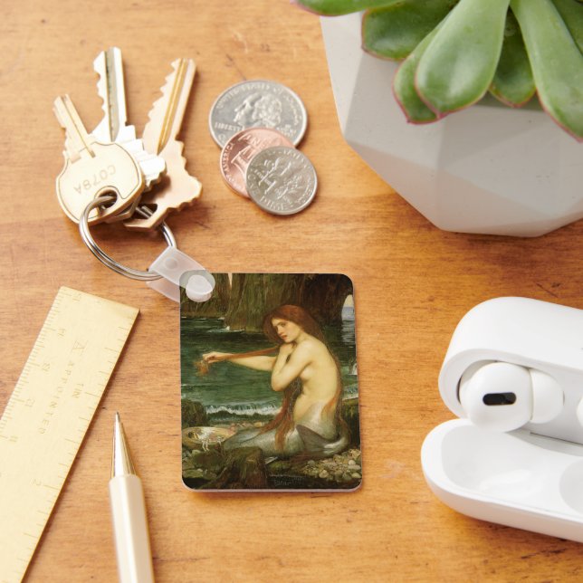 Mermaid by John William Waterhouse Key Ring (Desk)